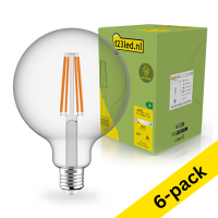 123led Ultra Efficient E27 LED clear filament globe G125 bulb 2.2W (40W) | 2700K (6-pack)