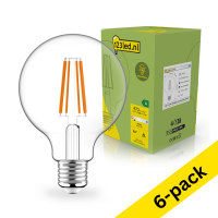 123led Ultra Efficient E27 LED clear filament globe G95 bulb 2.2W (40W) | 2700K (6-pack)