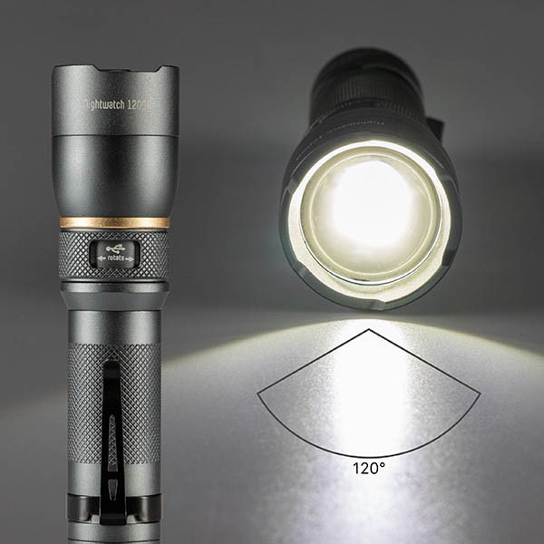 123led aluminum rechargeable flashlight | 5000K LDR06746 - 4