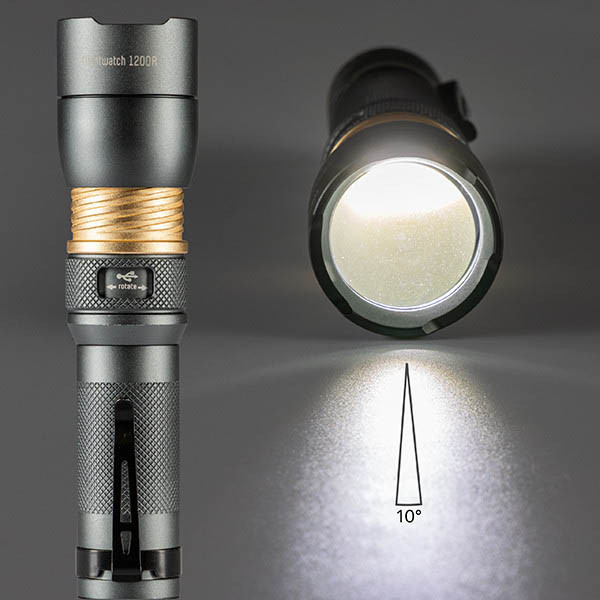 123led aluminum rechargeable flashlight | 5000K LDR06746 - 5