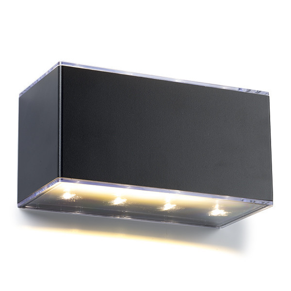 123led black Chelsea up & down solar wall lamp LDR08538 - 2