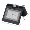 123led black Osaka solar wall lamp with sensor LDR08574 - 6