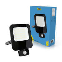 123led black floodlight with sensor 50W | 6500K | 6000 lumens | IP65 LDR02209