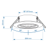 123led black recessed GU10 spotlight fixture, Ø 75mm | IP20 LDR08001 - 4