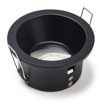 123led black recessed deep GU10 spotlight fitting, Ø 75mm | IP65 LDR08021