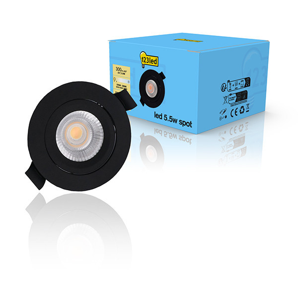 123led black recessed dimmable spotlight, Ø 68mm (5.5W) | 2000-2700K LDR01974 - 1