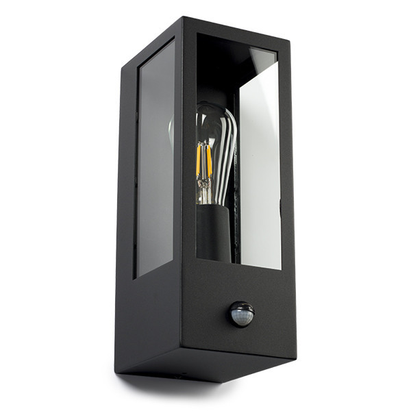 123led black rectangle Manhattan wall lamp with sensor | Suitable for 1 x E27 LDR08528 - 3