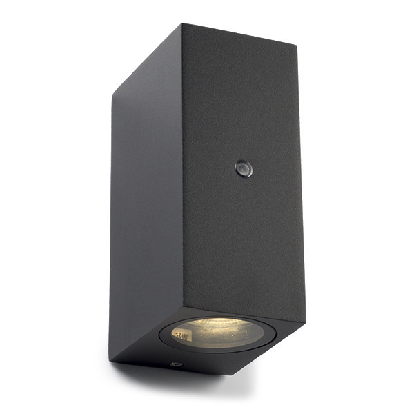 123led black square Avalon up & down wall lamp with sensor | Suitable for 1 x GU10 LDR08522 - 1