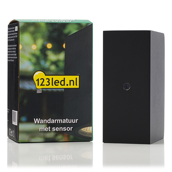 123led black square Avalon up & down wall lamp with sensor | Suitable for 1 x GU10 LDR08522 - 2