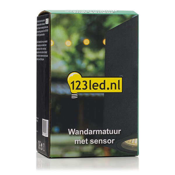 123led black square Avalon up & down wall lamp with sensor | Suitable for 1 x GU10 LDR08522 - 6