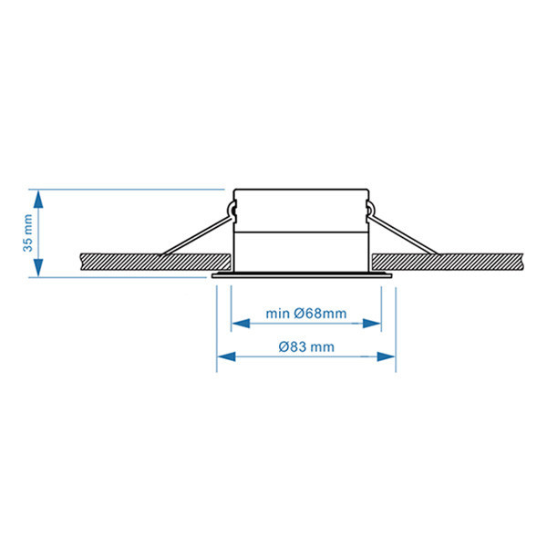 123led nickel recessed GU10 spotlight fixture, Ø 68mm | IP65 LDR08016 - 5
