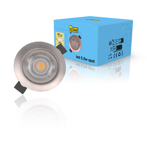 123led nickel recessed dimmable spotlight, Ø 68mm (5.5W) | 2700K LDR01970 - 1