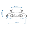 123led round white recessed GU10 spotlight fixture, Ø 75mm | IP20 LDR08000 - 4