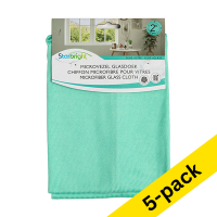 Cleaning cloth 35cm x 40cm | microfibre glass cleaner | 2-pack x5