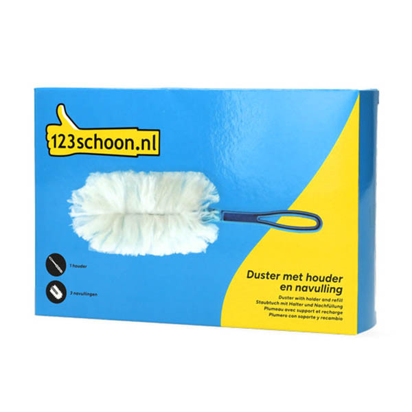 123schoon Duster with holder + refill (3-pack) 46620148c SSW00520C SSW00567C SSW00571C SDR06383 - 1