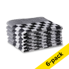 Tea towels 65 x 65cm checkered | Black | 6-pack