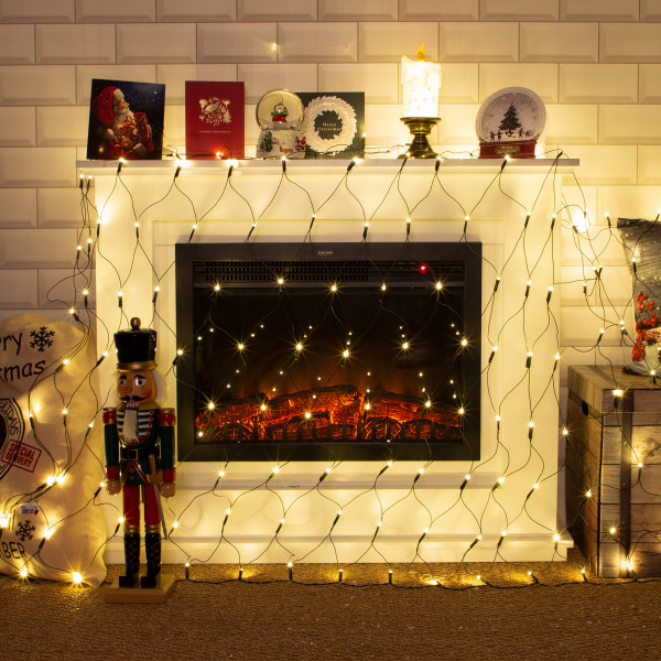 180 warm white LED net Christmas lights 86590 299227 - 1