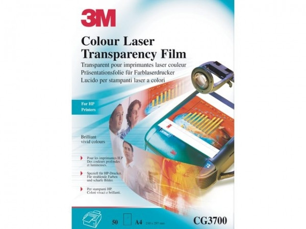 3M CG3700 A4 transparencies for colour laser printers (pack 50) CG3700 201270 - 1