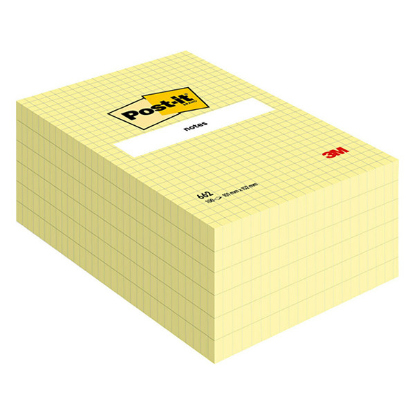 Checked Sticky Notes 102 x 152mm | 100 sheets yellow | 3M Post-it 201078 - 1
