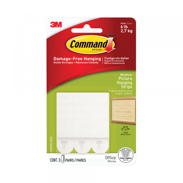 3M Command 17201 medium mounting adhesive strips (3-pack) 7100109331 214524 - 1