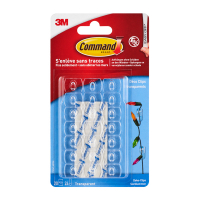 3M Command self-adhesive transparent wall clamp (20-pack) 214505