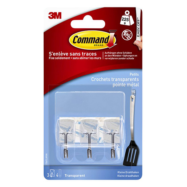 3M Command self-adhesive wire hook 0.2 kg (3-pack) 17067CL 214512 - 1