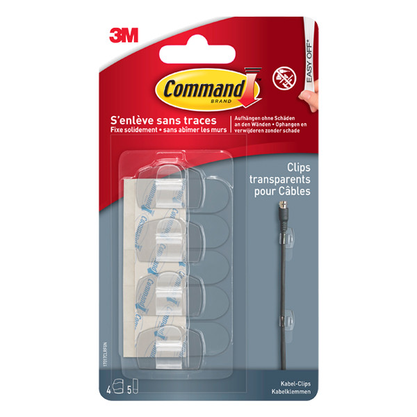 3M Command transparent round cable clips (4-pack) 17017CLR 214554 - 1
