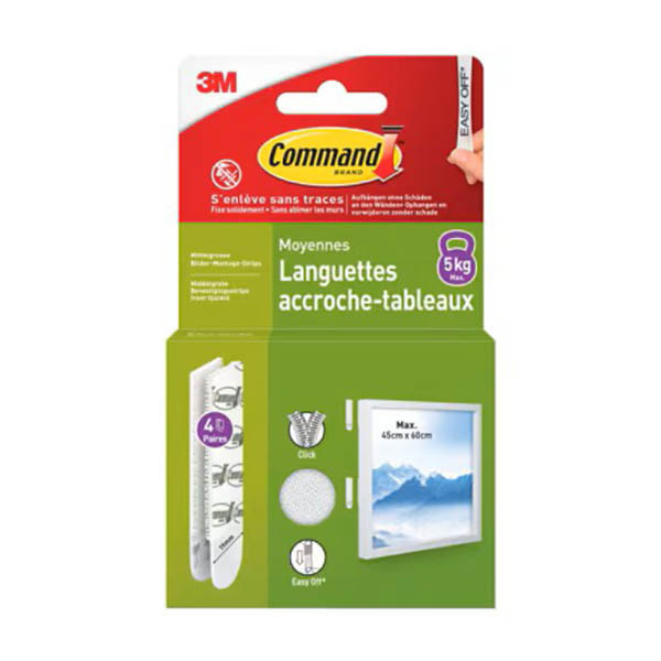 3M Command white medium self-adhesive photo frame strips (4 pack) 214549 - 1
