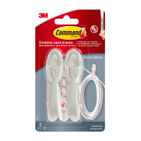3M Command white self-adhesive cable hook, 1kg (2-pack) 214511