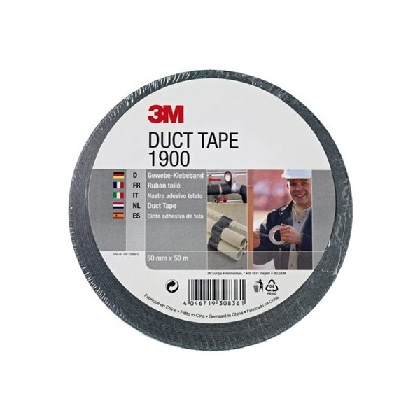 Duct tape 50mm x 50m | 3M 1900 black 201460 - 1