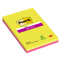 Extra Sticky Notes 125 x 200mm | 45 sheets assorted lined | 3M Post-it | 2-pack 201058