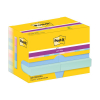 Extra Sticky Notes  47.6 x 47.6mm | 90 sheets 'Soulful' colours | 3M Post-it | 12-pack