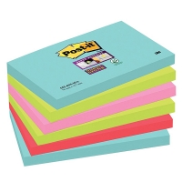 Extra Sticky Notes 76 x 127mm | 90 sheets 'Miami' coloured | 3M Post-it | 6-pack 201052