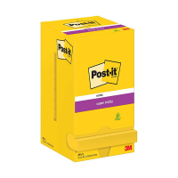 Extra Sticky Notes 76 x 76mm | 90 sheets neon yellow | 3M Post-it | 12-pack 201017
