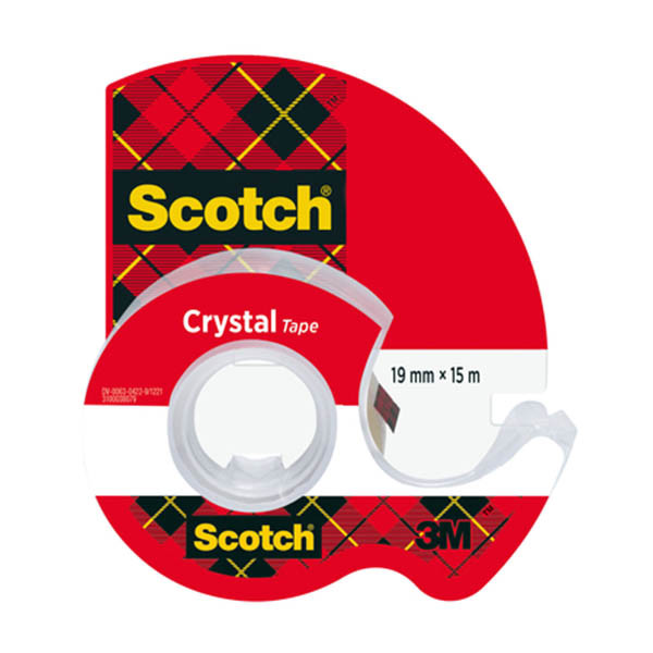 Invisible tape 19mm x 15m + dispenser | 3M Scotch 600 Crystal Clear 201094 - 1