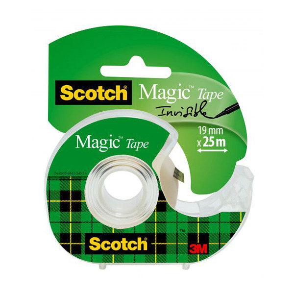 Invisible tape 19mm x 25m (with dispenser) | 3M Scotch Magic 201480 - 1