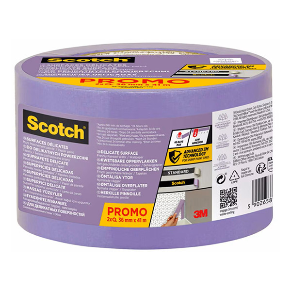 Masking tape 36mm x 41m (sensitive surfaces) | ScotchBlue | 2-pack 280053 - 1