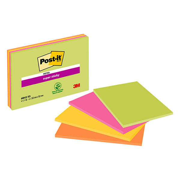 Meeting Notes 200 x 149mm | 45 sheets assorted colours | 3M Post-it | 4-pack 201418 - 1