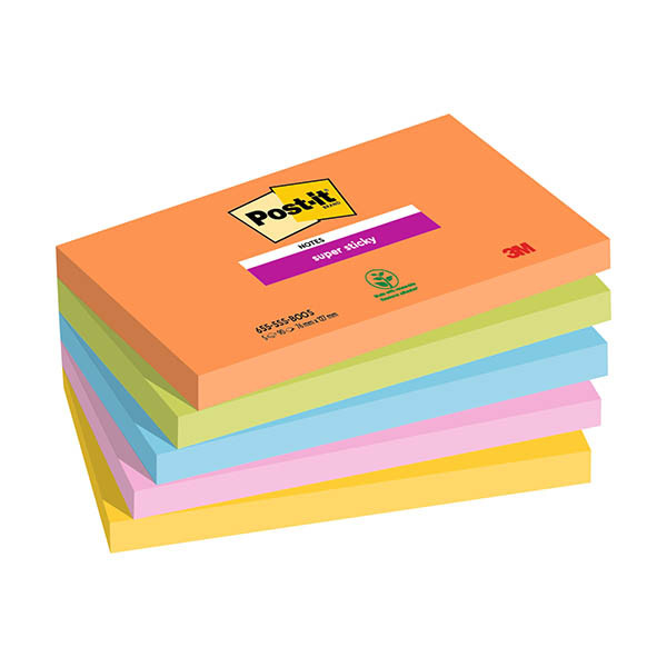 3M Post-It Boost super sticky notes, 76mm x 127mm (5-pack) 425630 3M Post-It Boost super sticky notes, 76mm x 127mm (5-pack) 425630 - 1