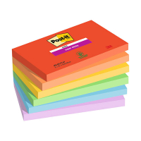3M Post-It Playful super sticky notes, 76mm x 127mm (6-pack) 425609