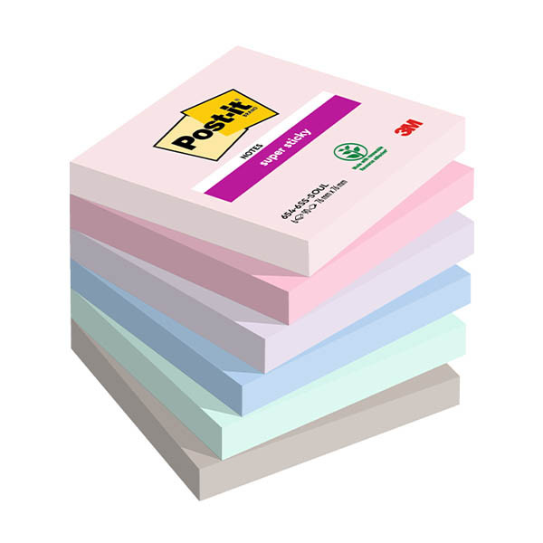 3M Post-It Soulful super sticky notes, 76 x 76mm (6-pack) 425606 - 1