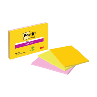 3M Post-It assorted super sticky notes, 152mm x 101mm (3-pack) 425633