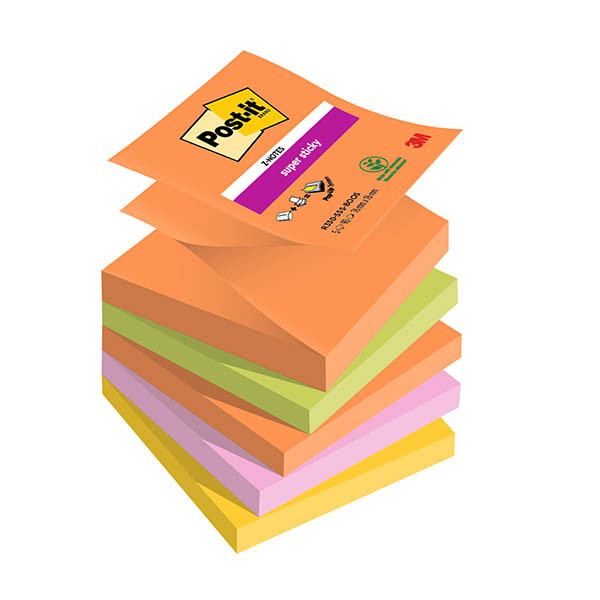 3M Post-it Boost Z-notes super sticky notes, 90 sheets, 76 x 76 mm (5-pack) 425644 - 1