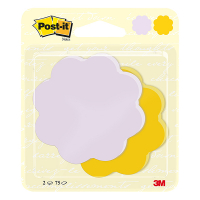 3M Post-it Die-Cut Notes azure/ultra yellow flower, 72.5mm x 72.5mm (2-pack) BC-2075-FL-EU 214574