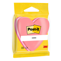 3M Post-it Die-Cut Notes cube fuchsia/pink/light pink heart, 70mm x 70mm 2007H 214581