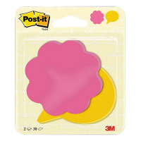 3M Post-it Die-Cut Notes fuchsia/ultra yellow flower and speech bubble, 72.5mm x 72.5mm (2-pack) BC-2030-FS-EU 214577