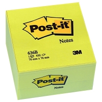 3M Post-it Notes canary yellow cube, 450 sheets, 76mm x 76mm 636B 201320