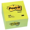 3M Post-it Notes canary yellow cube, 450 sheets, 76mm x 76mm