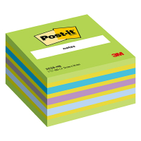 3M Post-it Notes neon green cube, 450 sheets, 76mm x 76mm 2028NB 201328