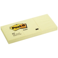 3M Post-it Notes yellow, 100 sheets, 38mm x 51mm (3-pack) 653GE 201000